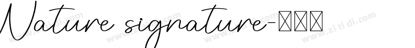 Nature signature字体转换